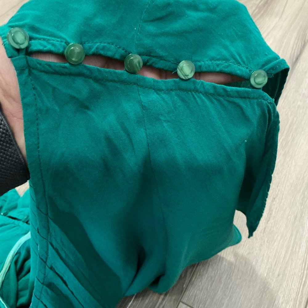 Maeve Emerald Green Pleated Flutter Sleeve Blouse - Size4 - Picture 6 of 12